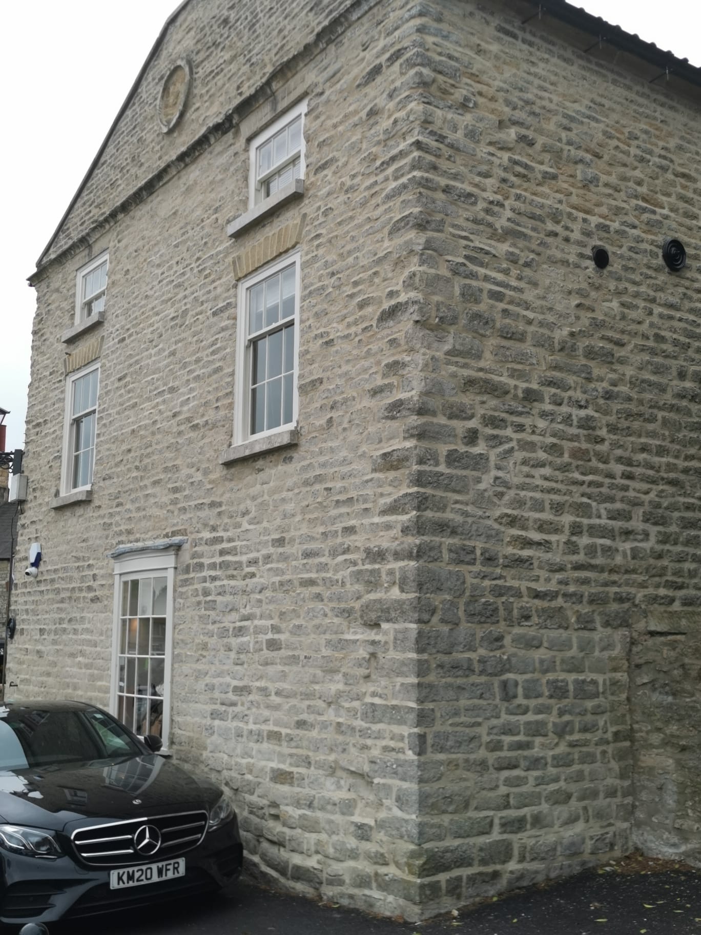 Full hot lime repointing carried out on this building in helmsley, North Yorkshire